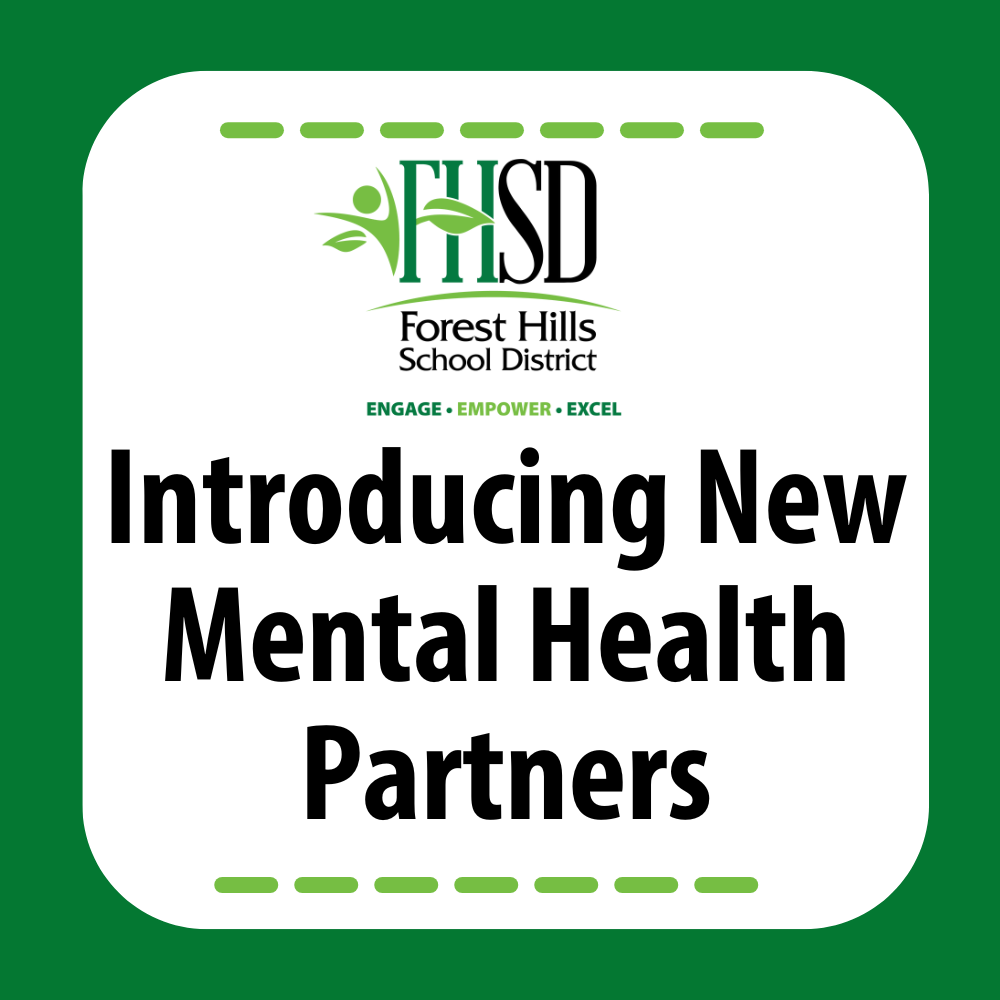 graphic that says "introducing new mental health partners"